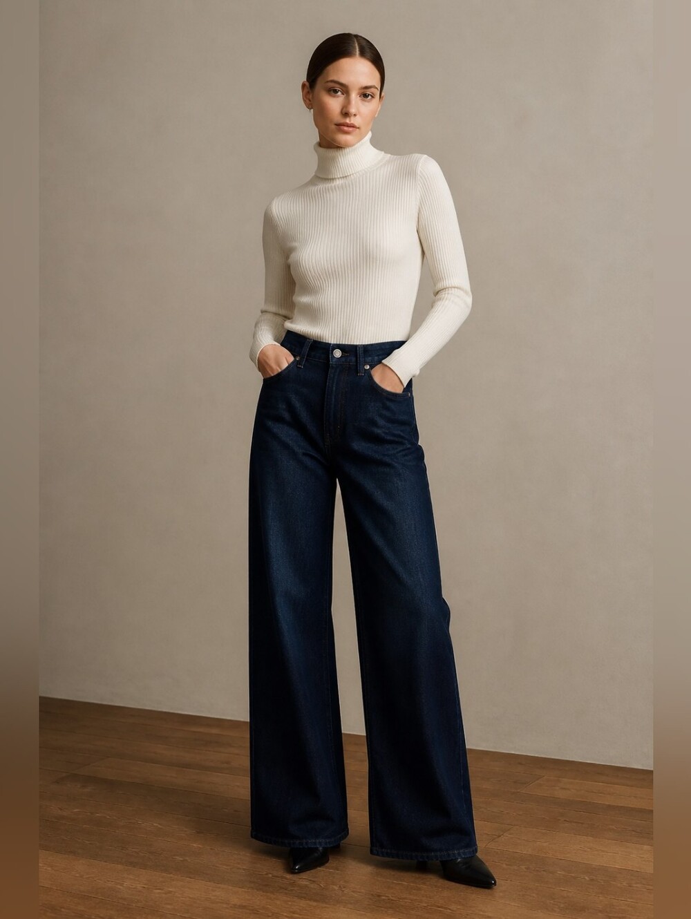 Old Navy Women Dark Indigo Relaxed Fit Jeans